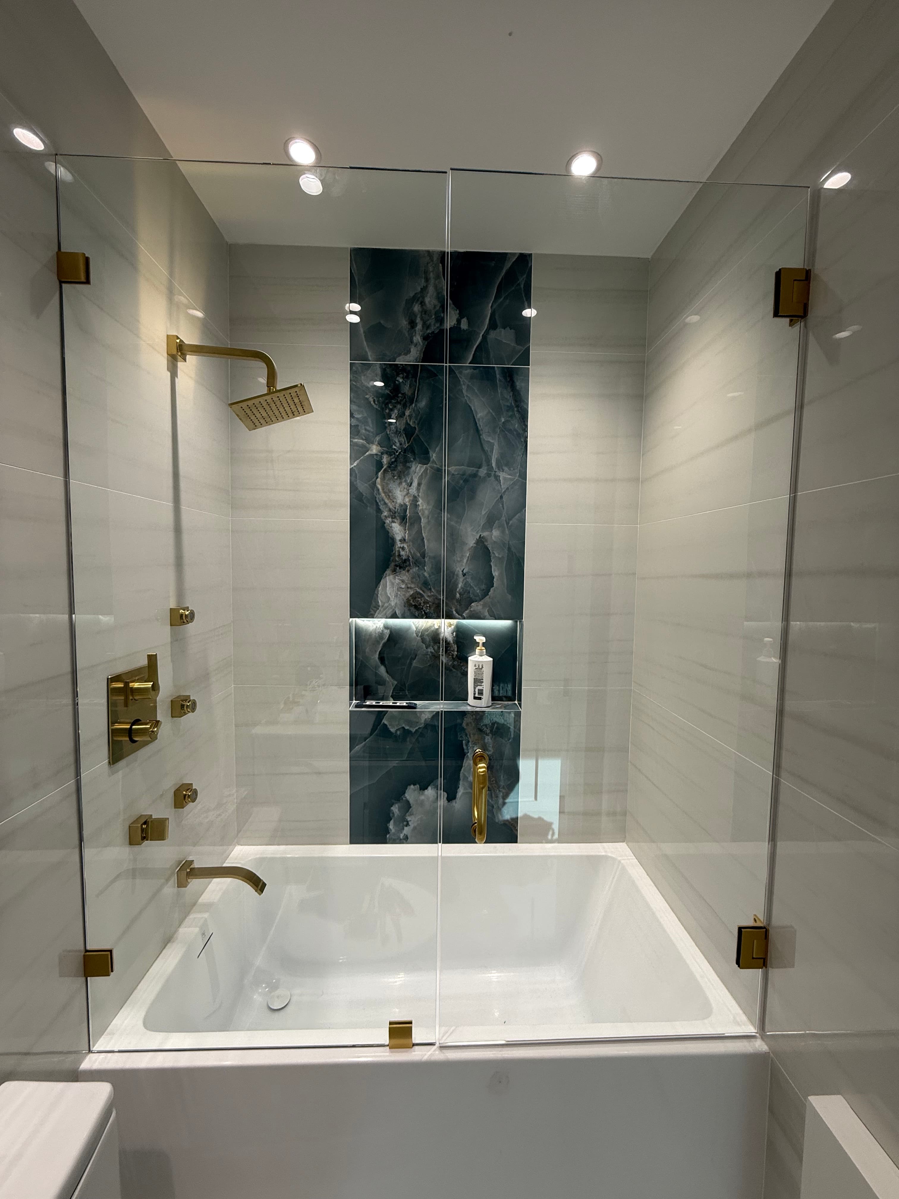 Door + Panel shower door installation in Monticello